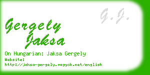 gergely jaksa business card